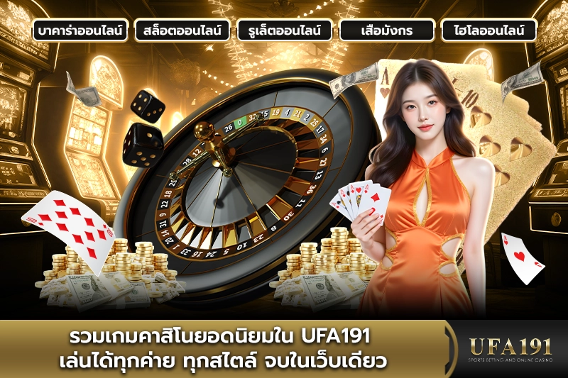 รวมเกมคาสิโนยอดนิยมใน UFA191
